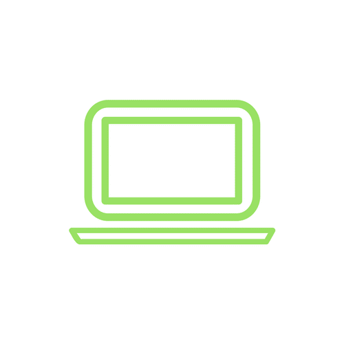 green laptop computer icon
