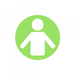 customer or person green circle icon