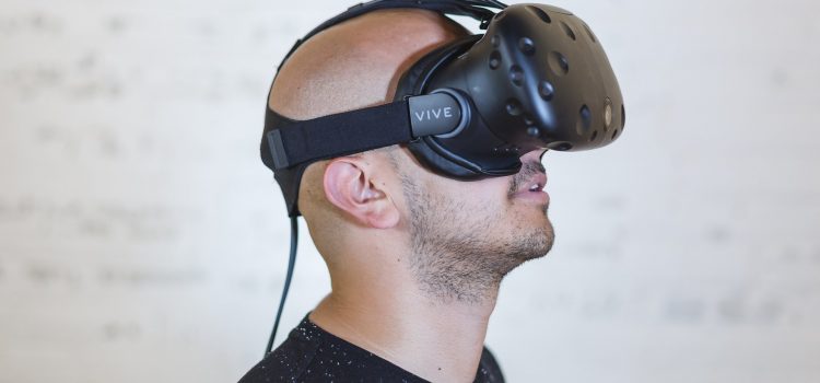 man in virtual reality headset