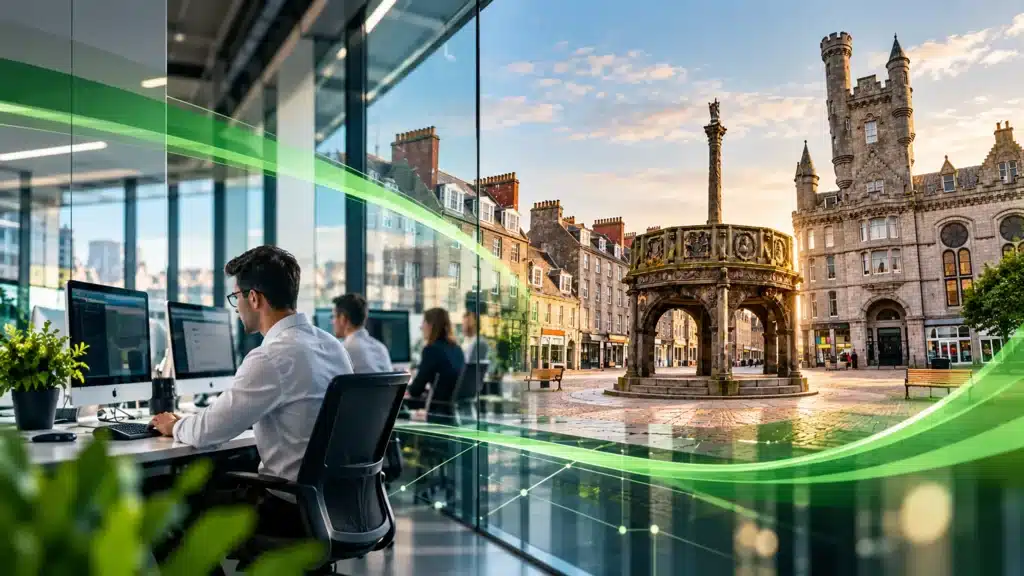 IT support company in Aberdeen, Scotland, representing managed IT services, cyber security and technology support for local businesses.