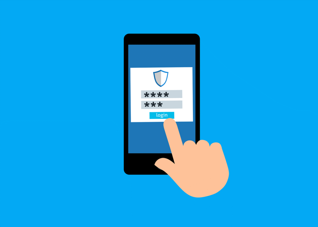Free password login sign vector
